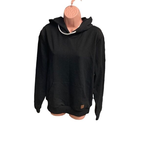 CHVITY Unisex Hooded Drawstring Sweatshirt Black‎ New with tags Kangaroo Pockets - Picture 1 of 9